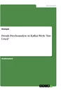 Título: Freuds Psychoanalyse in Kafkas Werk "Das Urteil"