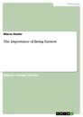 Titel: The Importance of Being Earnest