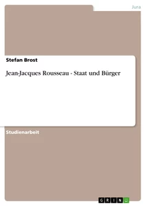 Titre: Jean-Jacques Rousseau - Staat und Bürger