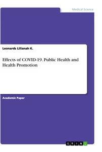 Titre: Effects of COVID-19. Public Health and Health Promotion