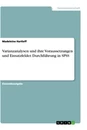 Titel: Varianzanalysen und ihre Voraussetzungen und Einsatzfelder. Durchführung in SPSS