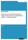 Titre: Medienlehre, Kommunikationspolitik - Skript mit Rezensionen zur Basisliteratur (Diplom- / Magisterprüfung)
