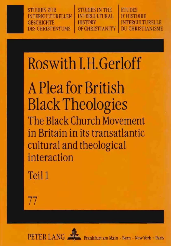 Title: A Plea for British Black Theologies
