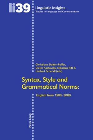 Title: Syntax, Style and Grammatical Norms