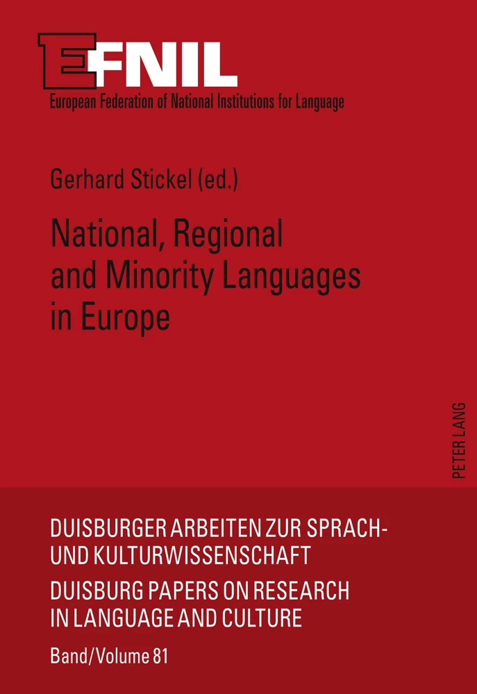 Title: National, Regional and Minority Languages in Europe