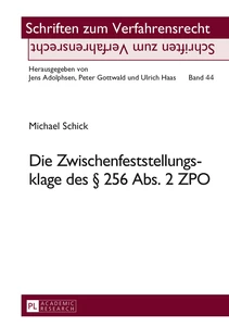 Title: Die Zwischenfeststellungsklage des § 256 Abs. 2 ZPO