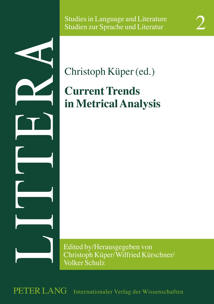 Title: Current Trends in Metrical Analysis