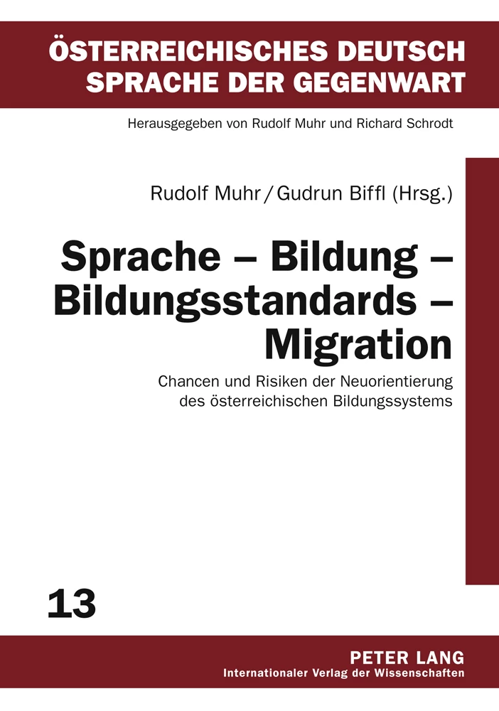 Titel: Sprache – Bildung – Bildungsstandards – Migration