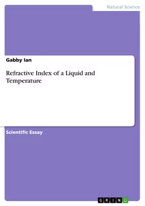 Titre: Refractive Index of a Liquid and Temperature