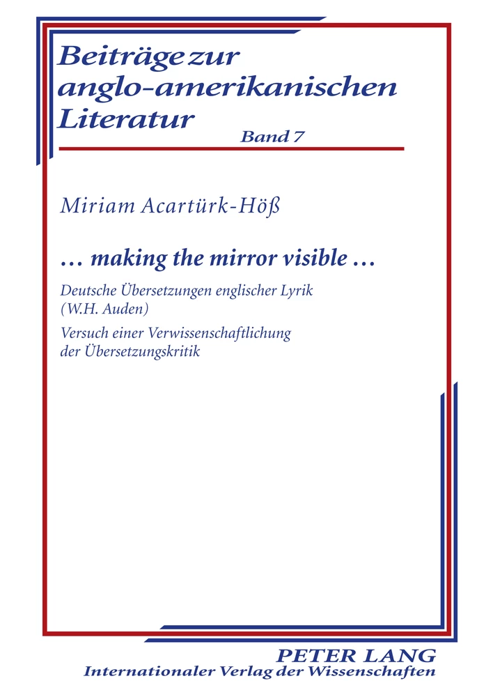 Titel: … making the mirror visible …