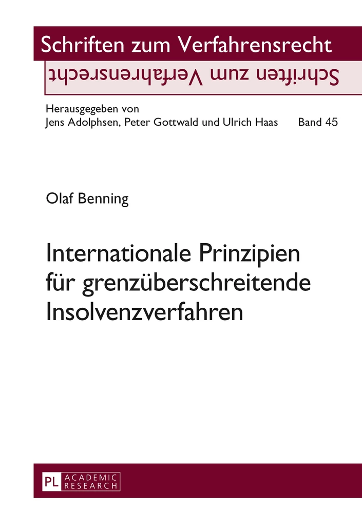 Titel: Internationale Prinzipien für grenzüberschreitende Insolvenzverfahren