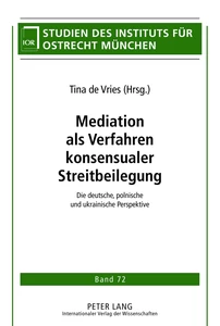 Titel: Mediation als Verfahren konsensualer Streitbeilegung