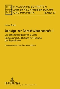 Title: Beiträge zur Sprechwissenschaft II
