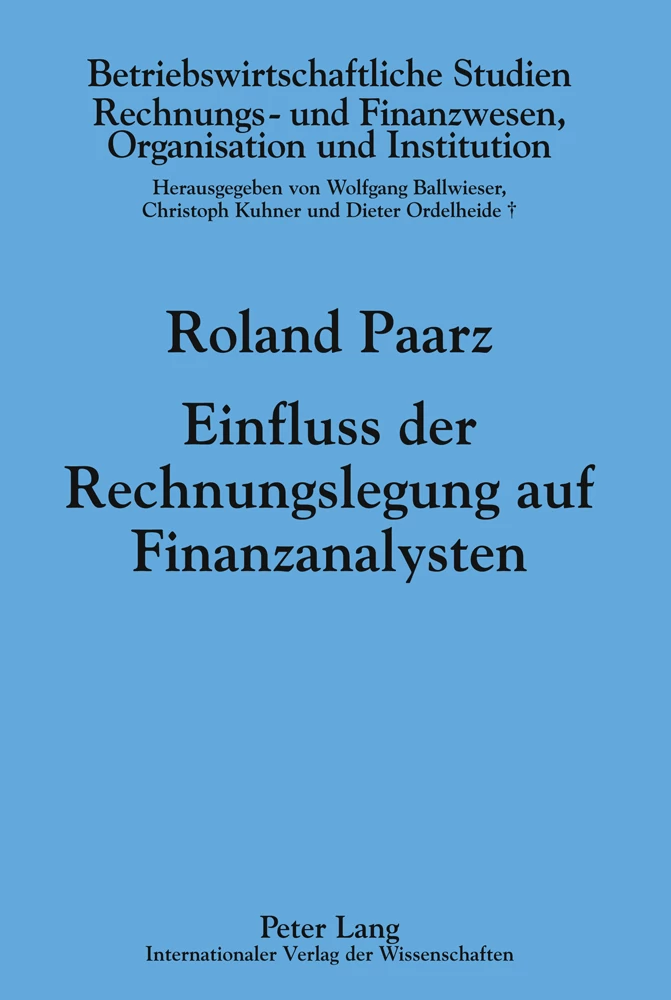 Titel: Einfluss der Rechnungslegung auf Finanzanalysten