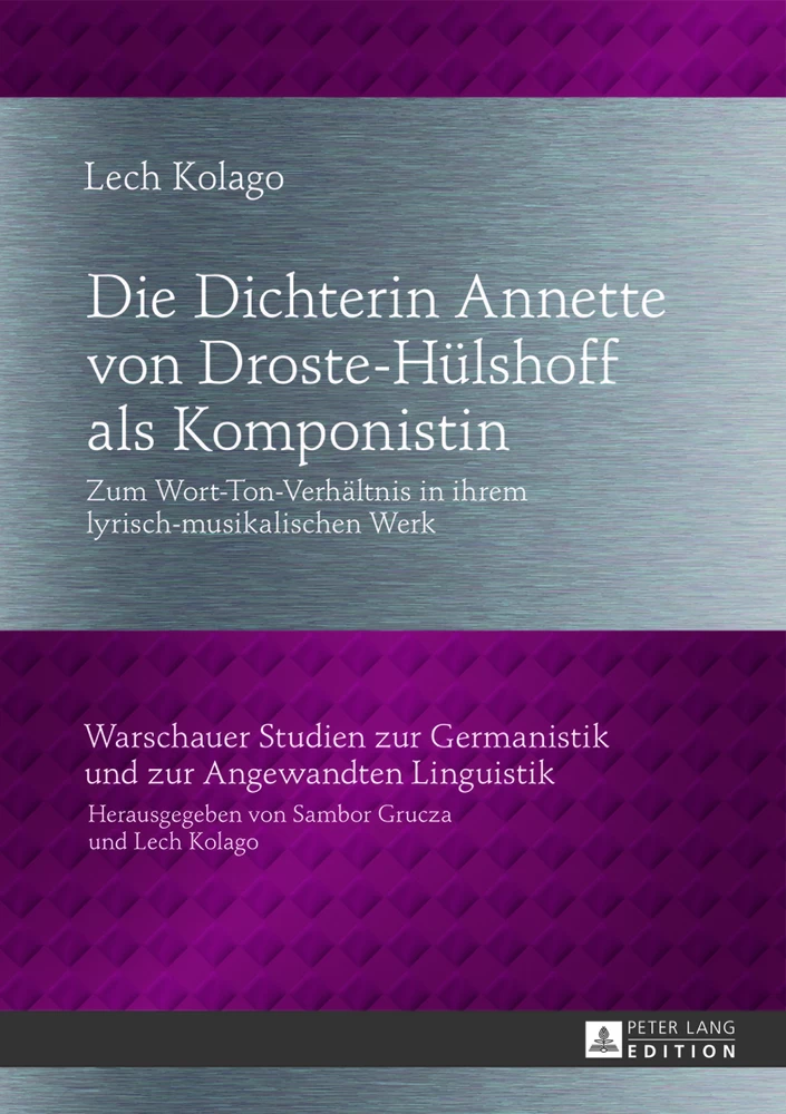 Titel: Die Dichterin Annette von Droste-Hülshoff als Komponistin