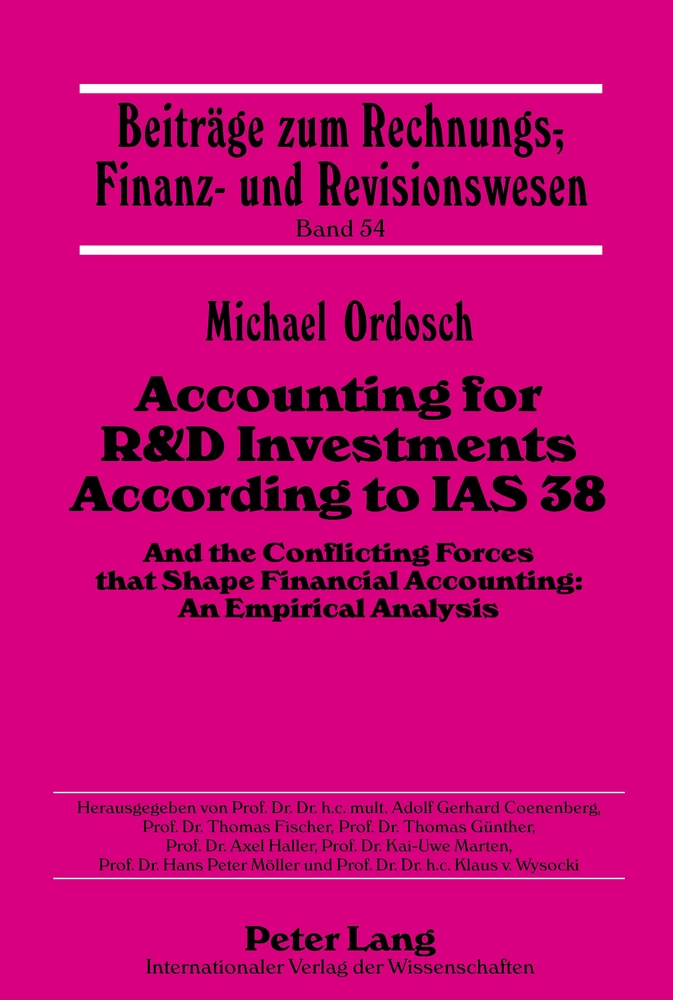 Title: Accounting for R&D Investments According to IAS 38