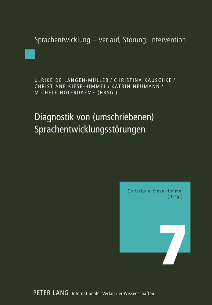 Titel: Diagnostik von (umschriebenen) Sprachentwicklungsstörungen
