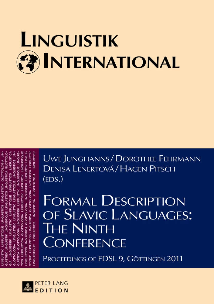 Title: Formal Description of Slavic Languages: The Ninth Conference