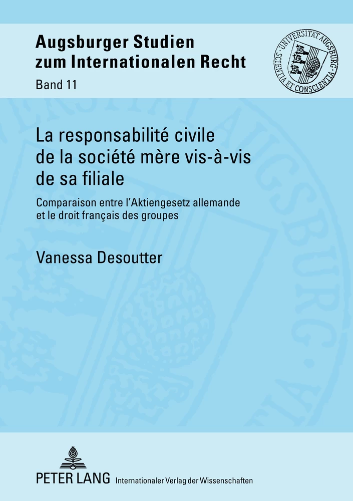 Title: La responsabilité civile de la société mère vis-à-vis de sa filiale