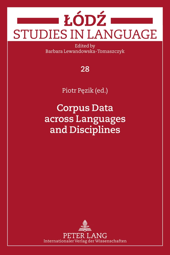 Title: Corpus Data across Languages and Disciplines