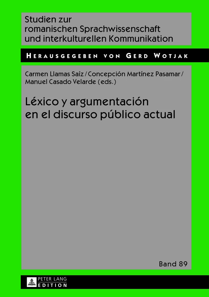 Title: Léxico y argumentación en el discurso público actual