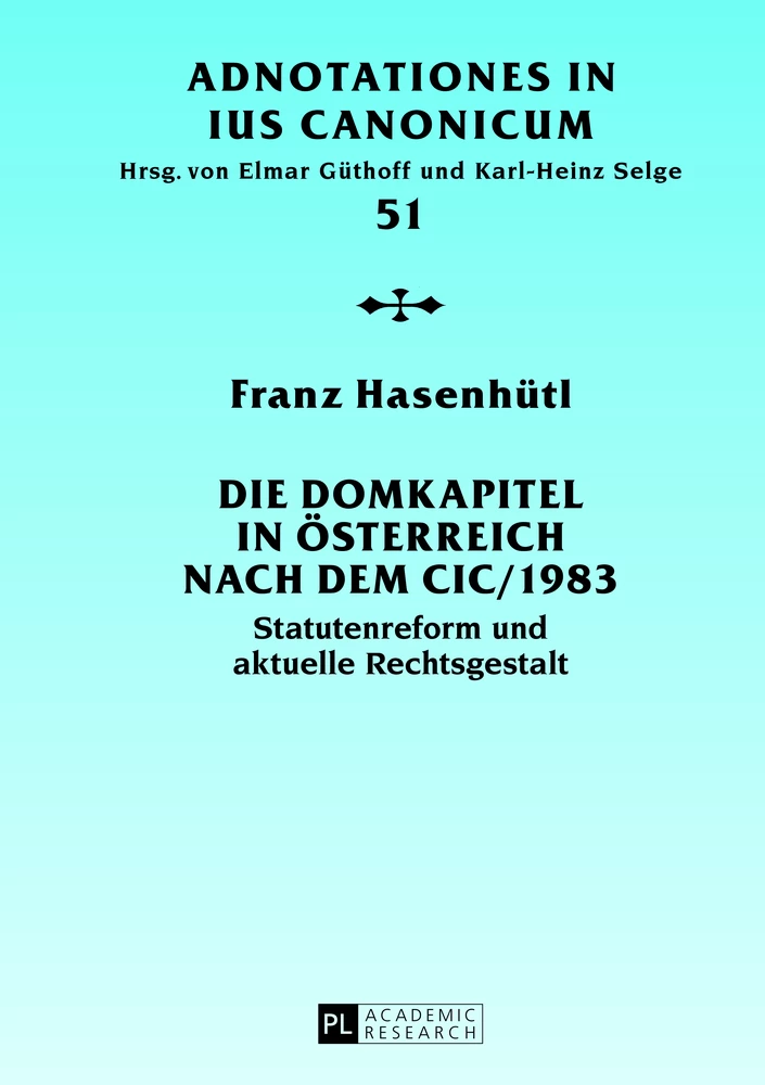 Titel: Die Domkapitel in Österreich nach dem CIC/1983