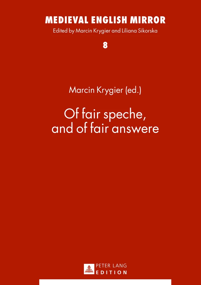 Title: Of fair speche, and of fair answere