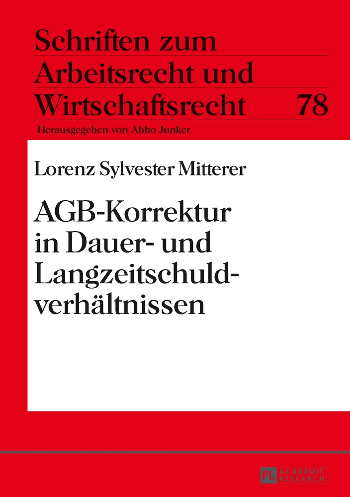Titel: AGB-Korrektur in Dauer- und Langzeitschuldverhältnissen