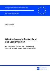 Title: Whistleblowing in Deutschland und Großbritannien