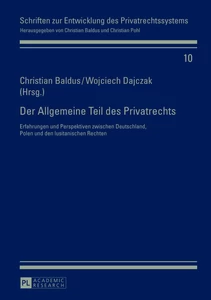 Title: Der Allgemeine Teil des Privatrechts