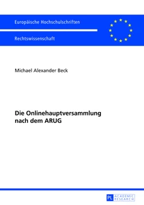 Title: Die Onlinehauptversammlung nach dem ARUG