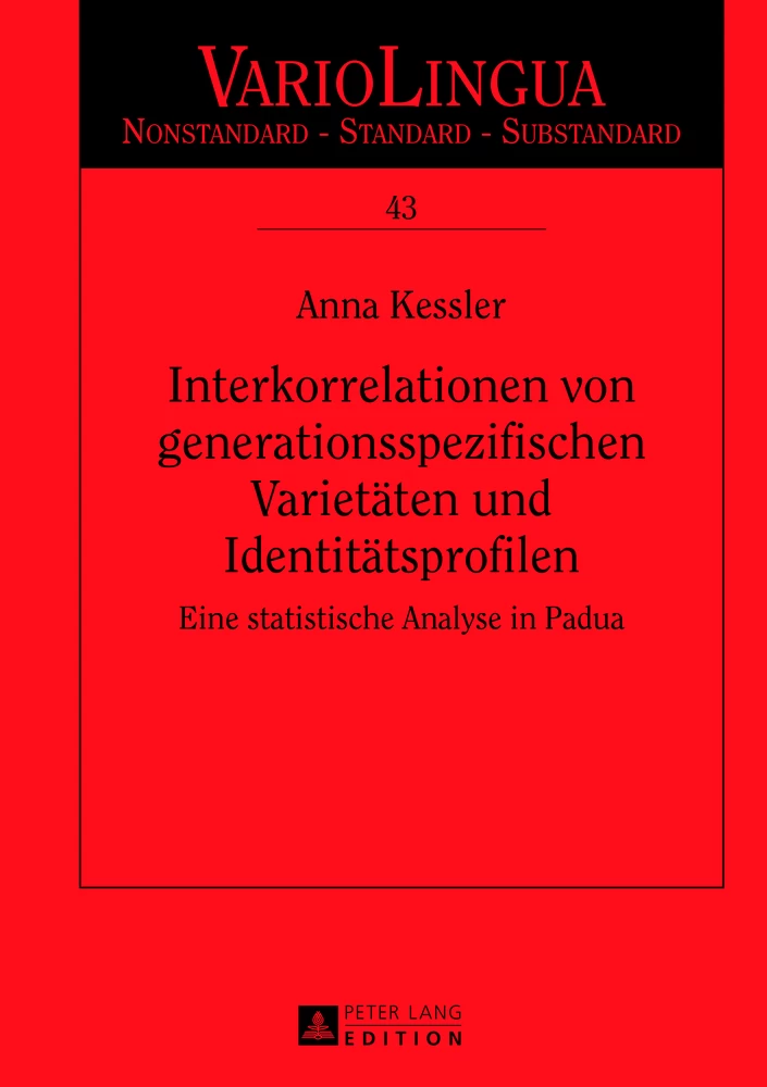 Titel: Interkorrelationen von generationsspezifischen Varietäten und Identitätsprofilen