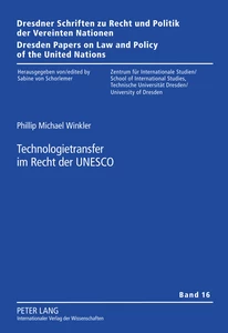 Title: Technologietransfer im Recht der UNESCO