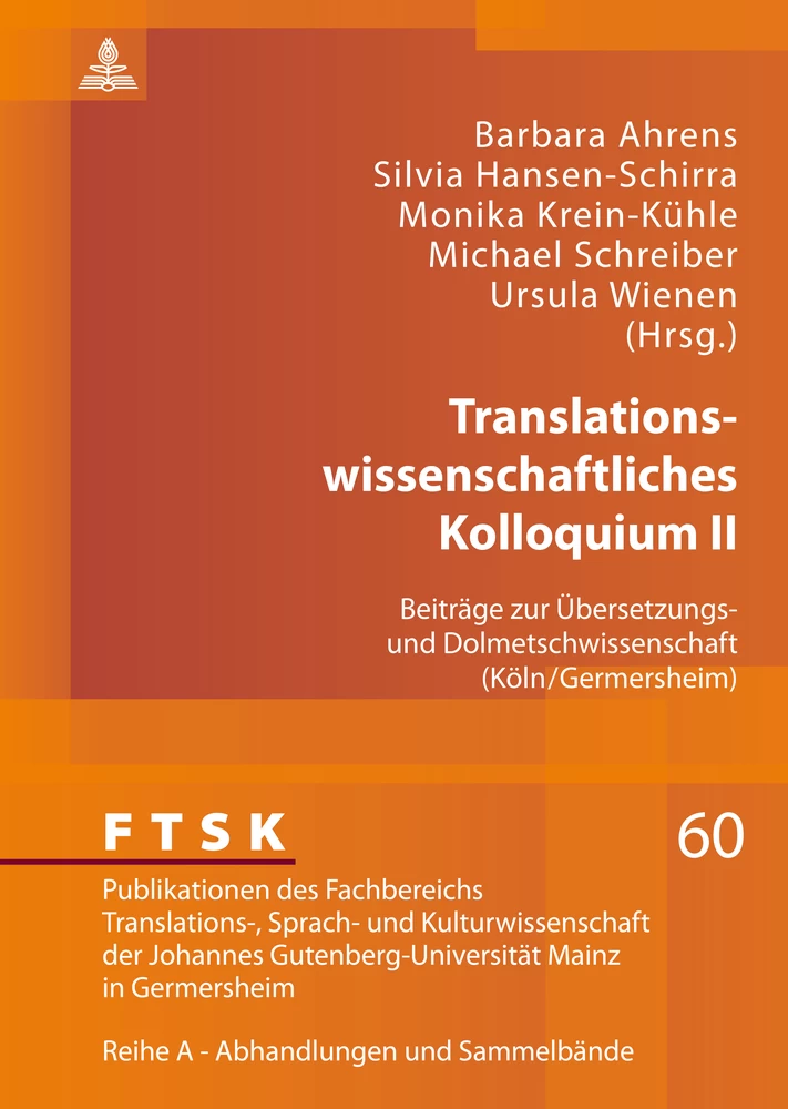 Titel: Translationswissenschaftliches Kolloquium II
