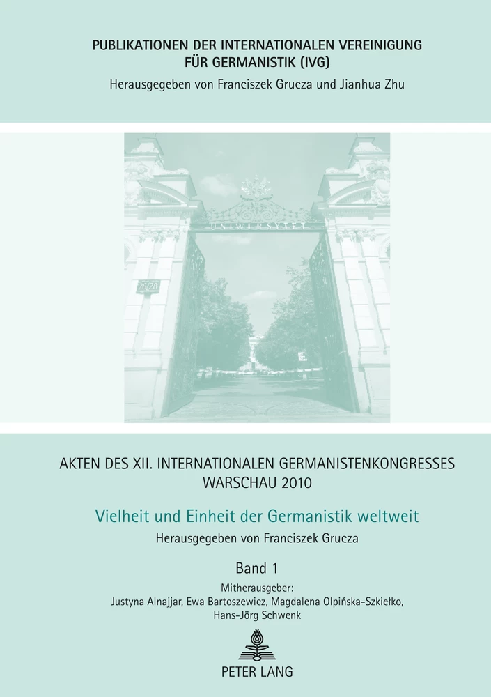 Titel: Akten des XII. Internationalen Germanistenkongresses Warschau 2010