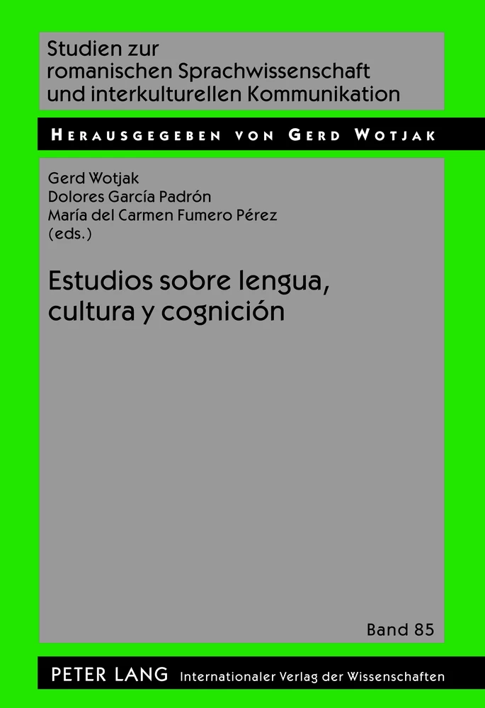 Title: Estudios sobre lengua, cultura y cognición