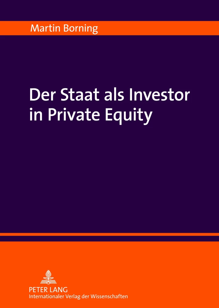 Title: Der Staat als Investor in Private Equity
