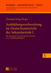 Titel: Ausbildungsvorbereitung im Deutschunterricht der Sekundarstufe I