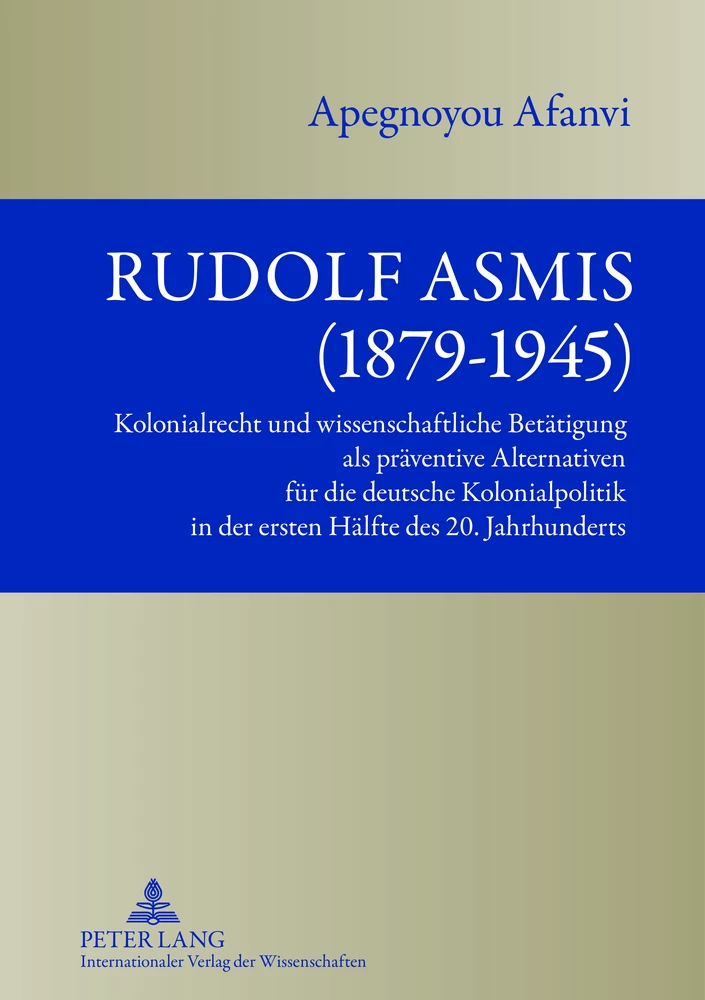 Titel: Rudolf Asmis (1879-1945)