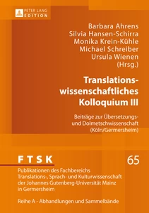 Title: Translationswissenschaftliches Kolloquium III