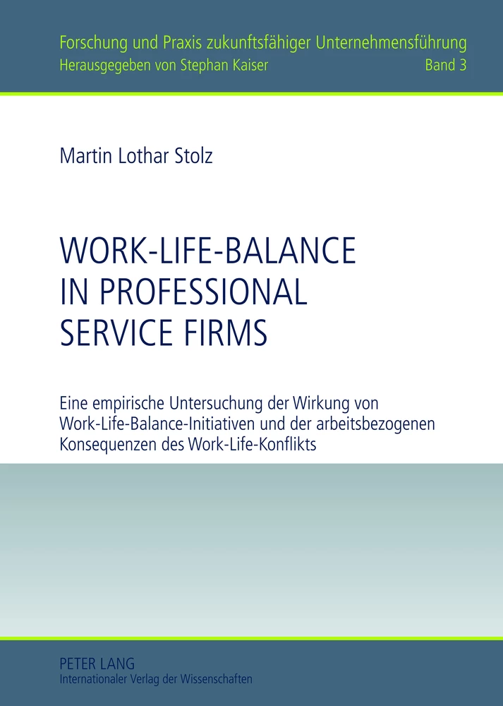 Titel: Work-Life-Balance in Professional Service Firms