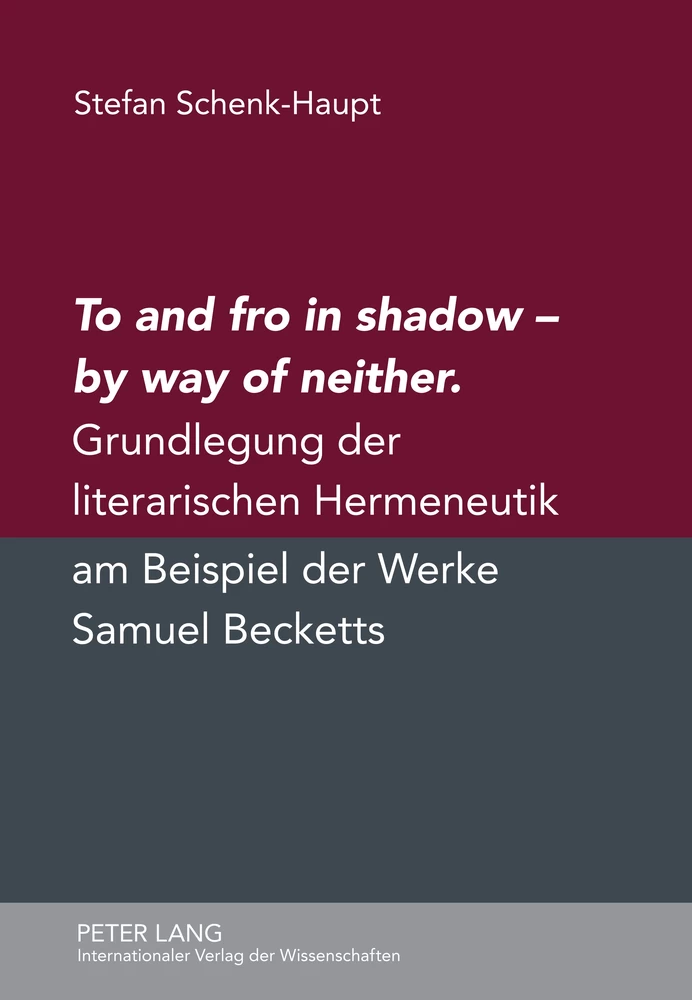 Titel: To and fro in shadow – by way of neither
