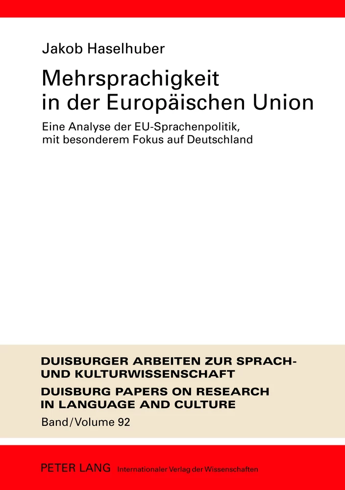 Titel: Mehrsprachigkeit in der Europäischen Union