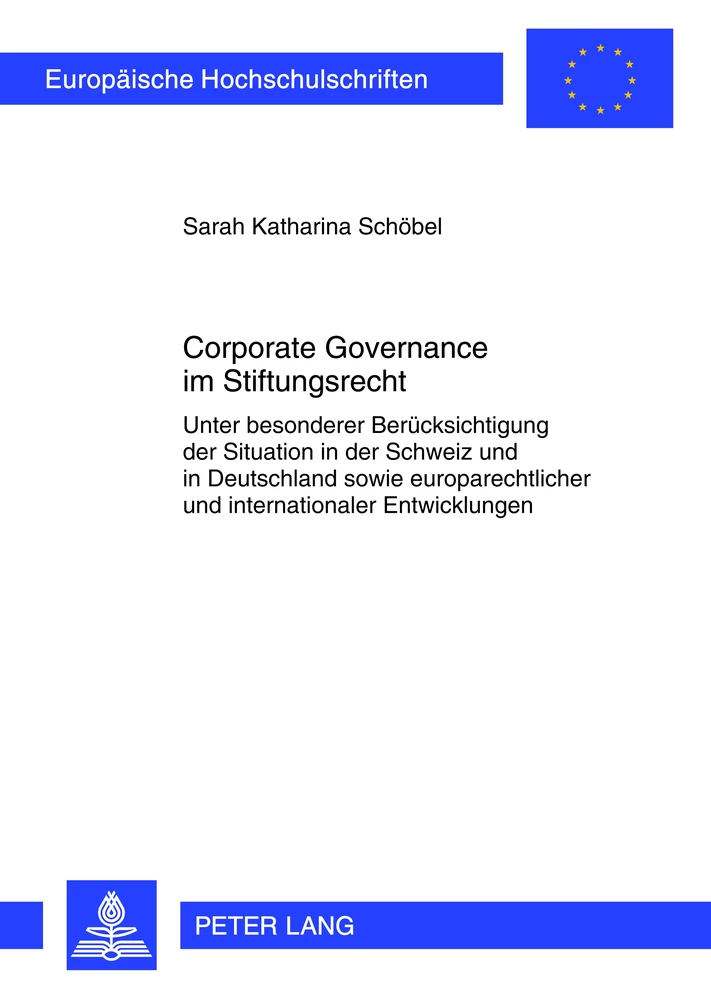 Titel: Corporate Governance im Stiftungsrecht