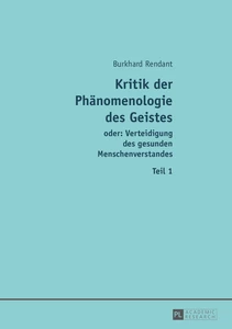 Title: Kritik der Phänomenologie des Geistes