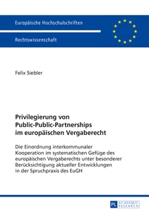 Title: Privilegierung von Public-Public-Partnerships im europäischen Vergaberecht