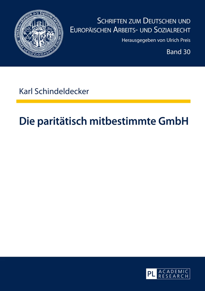 Titel: Die paritätisch mitbestimmte GmbH