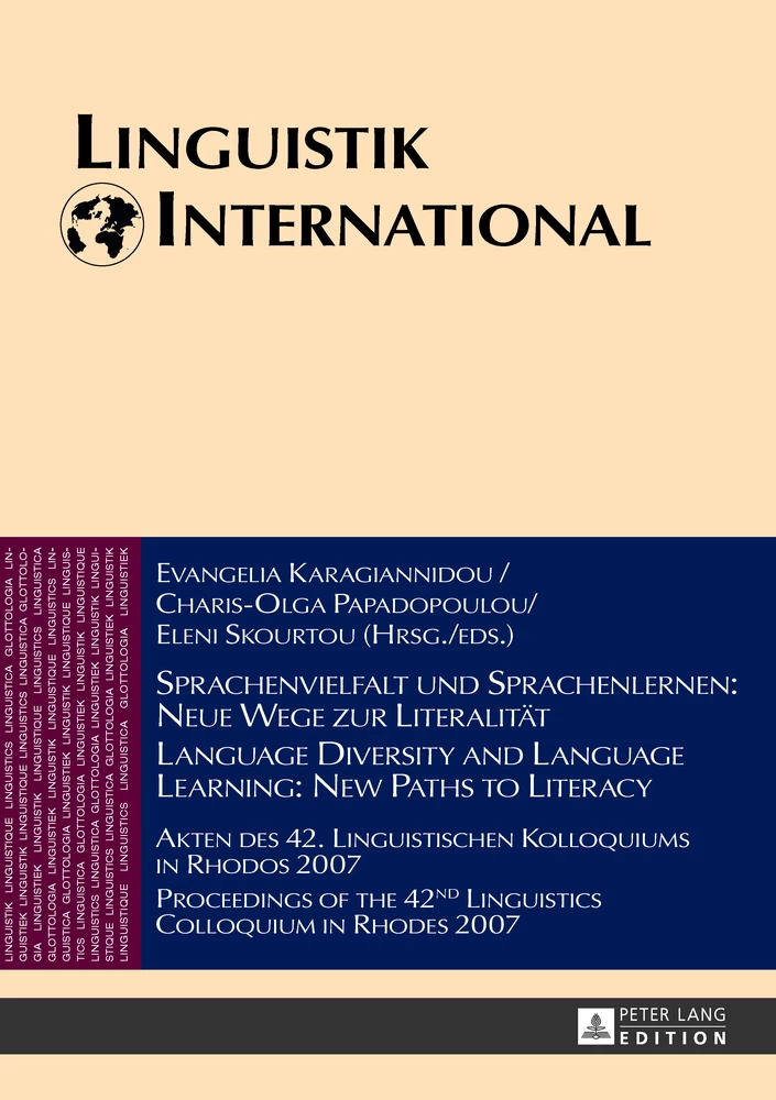 Titel: Sprachenvielfalt und Sprachenlernen: Neue Wege zur Literalität / Language Diversity and Language Learning: New Paths to Literacy