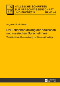 Titel: Der Tonhöhenumfang der deutschen und russischen Sprechstimme
