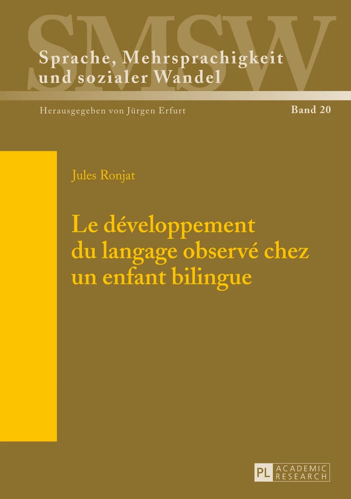 Titre: Le développement du langage observé chez un enfant bilingue